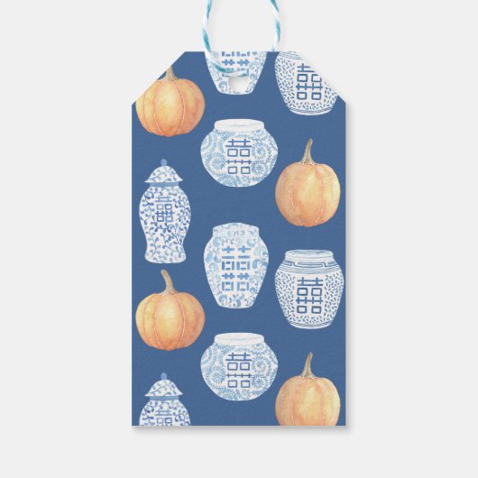 秋クラシックベビー又はウェディングシャワーメッセージカード ギフトタグ (裏面)