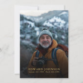 秋クリスチャンお祝い生活葬儀写真 招待状 (裏面)