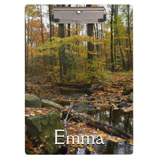 秋クリークウィズリフレクションアットローレルヒルパーク クリップボード (正面)