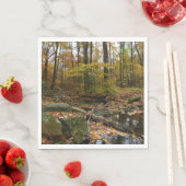 秋クリークウィズリフレクションアットローレルヒルパーク スタンダードランチョンナプキン (インサイチュ)