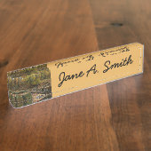 秋クリークウィズリフレクションアットローレルヒルパーク デスクネームプレート (側面)