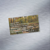 秋クリークウィズリフレクションアットローレルヒルパーク マグネット名刺 (インサイチュ)