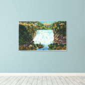 秋クリークゴージェビューイタカ滝シーン キャンバスプリント (インサイチュ (ウッドフロア))