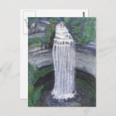 秋クリーク滝ウォーターフォール葉書 ポストカード (正面/裏面)