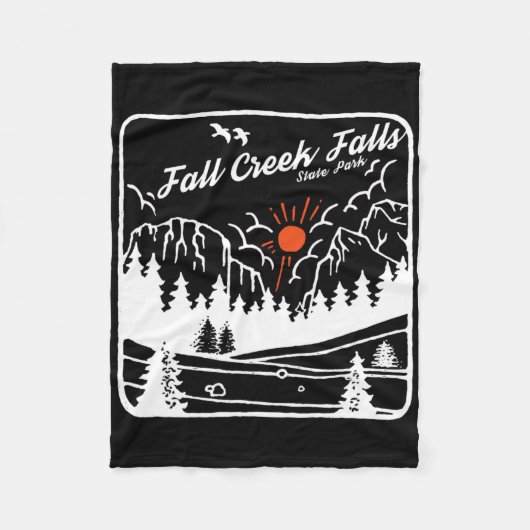 秋クリーク滝州パークテネシーモダンクール フリースブランケット (正面)