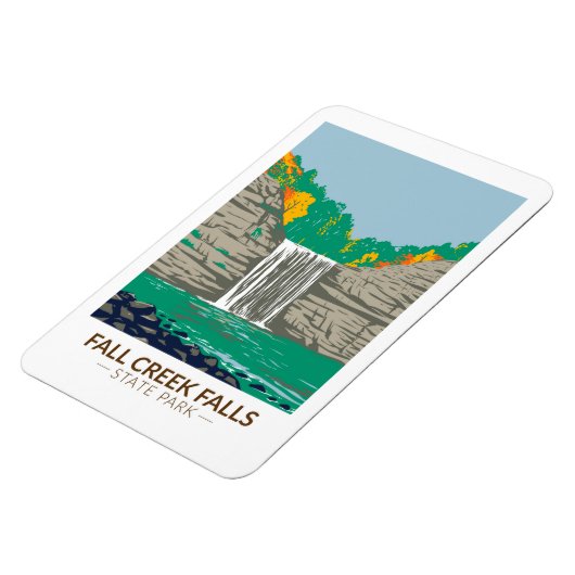 秋クリーク滝州パークテネシーヴィンテージ マグネット (左側)