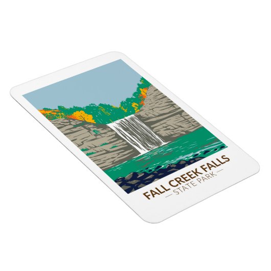 秋クリーク滝州パークテネシーヴィンテージ マグネット (右側)