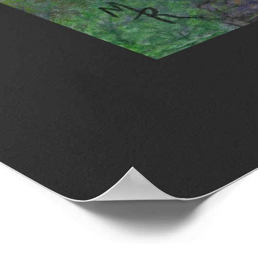 秋クリーク滝 ポスター (角)