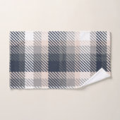 秋グエレガントレイ&タウペファームハモダンウズプレイド バスタオルセット (ハンドタオル)