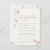 秋グラス結婚の果実の応答RSVP 出欠カード (裏面)