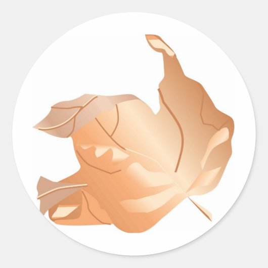 秋グラディエントのメープルリーフ ラウンドシール (正面)