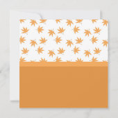 秋グラフィック葉イエロー結婚式招待状 招待状 (裏面)