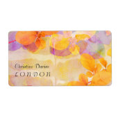 秋グランジの葉 ラベル (正面)