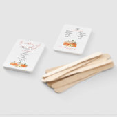 秋グリッタリーカボチャ花模様結婚式 プログラム ハンドファン (組立なし)