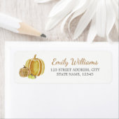 秋グリッター金ゴールドカボチャラベル ラベル (インサイチュ)