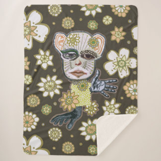 秋グリーンズドロリーフローラバイNatalie schorr シェルパブランケット