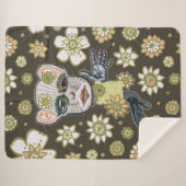 秋グリーンズドロリーフローラバイNatalie schorr シェルパブランケット (正面(横))