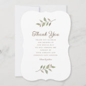 秋グリーンリミナリストボタニッ結婚クス サンキューカード (正面)