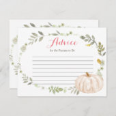 秋グリーンリーフローラカボチャアドバイスカード エンクロージャーカード (正面/裏面)