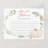 秋グリーンリーフローラカボチャアドバイスカード エンクロージャーカード (正面)