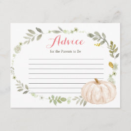 秋グリーンリーフローラカボチャアドバイスカード エンクロージャーカード