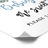 秋グリーンリーブルーカボチャベビーは甘いトリート ポスター (角)