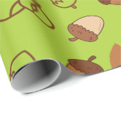 秋グリーン鮮やか秋シームレスラッピング紙 ラッピングペーパー (ロールコーナー)