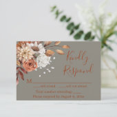 秋グレーフローラ応答カード サンキューカード (スタンド正面)