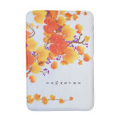 秋グレープつる植物秋オレンジ色の金ゴールドス葉バーマット バスマット (正面縦)