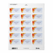 秋グレープつる植物秋オレンジ金ゴールドブ葉ルール ラベル (フルシート)