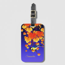 秋グレープつる植物素晴らしティットバードオレンジ葉色の青色