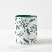 秋グ離れローンの輪郭2トーンのマグカップ マグカップ (中央)