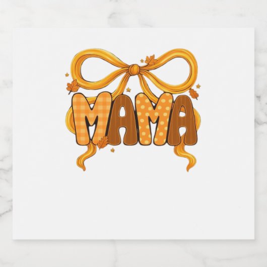 秋コケットママコージー秋美学とボー スパークリングワインラベル (シングルラベル)