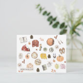 秋コジパーソナライズされたー10月はがき ポストカード (スタンド正面)