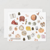 秋コジパーソナライズされたー10月はがき ポストカード (正面/裏面)