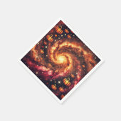 秋コズミックパンプキンスパイスデコップナプキンス スタンダードカクテルナプキン (角)