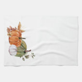 秋コテージオレンジグリーンカボチャ キッチンタオル (横)