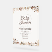 秋コテージコアフローラベビーシャワー アクリルサイン (傾斜)