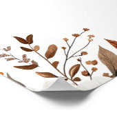 秋コテージコアフローラベビーシャワー ポスター (角)