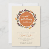 秋コテージコアボー離れーベビーシャワー 招待状 (正面)