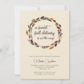 秋コテージコアボー離れーベビーシャワー 招待状 (正面)