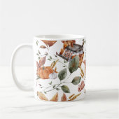 秋コテージサンクスギビングオレンジブラウンホーム コーヒーマグカップ (左)