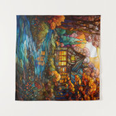 秋コテージタペストリー タペストリー