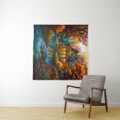 秋コテージタペストリー タペストリー