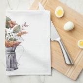 秋コテージトゥープムコッパーフローラ キッチンタオル (四つ折り)