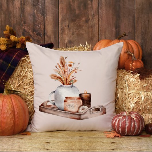 秋コテージファームハウスサンクスギビング金ゴールドフローラ クッション