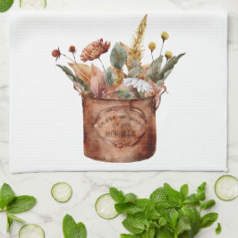 秋コテージ銅フローラ植物学 キッチンタオル