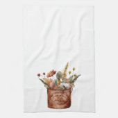 秋コテージ銅フローラ植物学 キッチンタオル (縦)