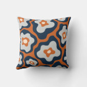 秋コバルトブルース卵マクロフラワーズ名前をカスタムする クッション (裏面)