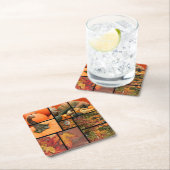 秋コラージュ スクエアペーパーコースター (インサイチュ)